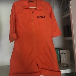 Inmate Costume Orange jumpsuit Prisoner New